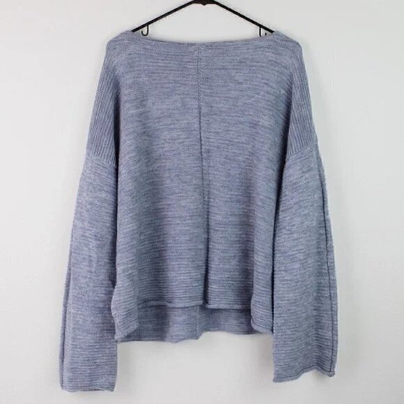 Free People River Blue Alpaca Wool Sweater Size S - Picture 4 of 5